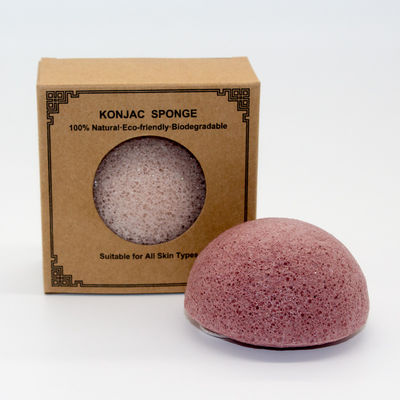 Natural French Red Clay Konjac Sponge For Skin Care Cleaning Face Body